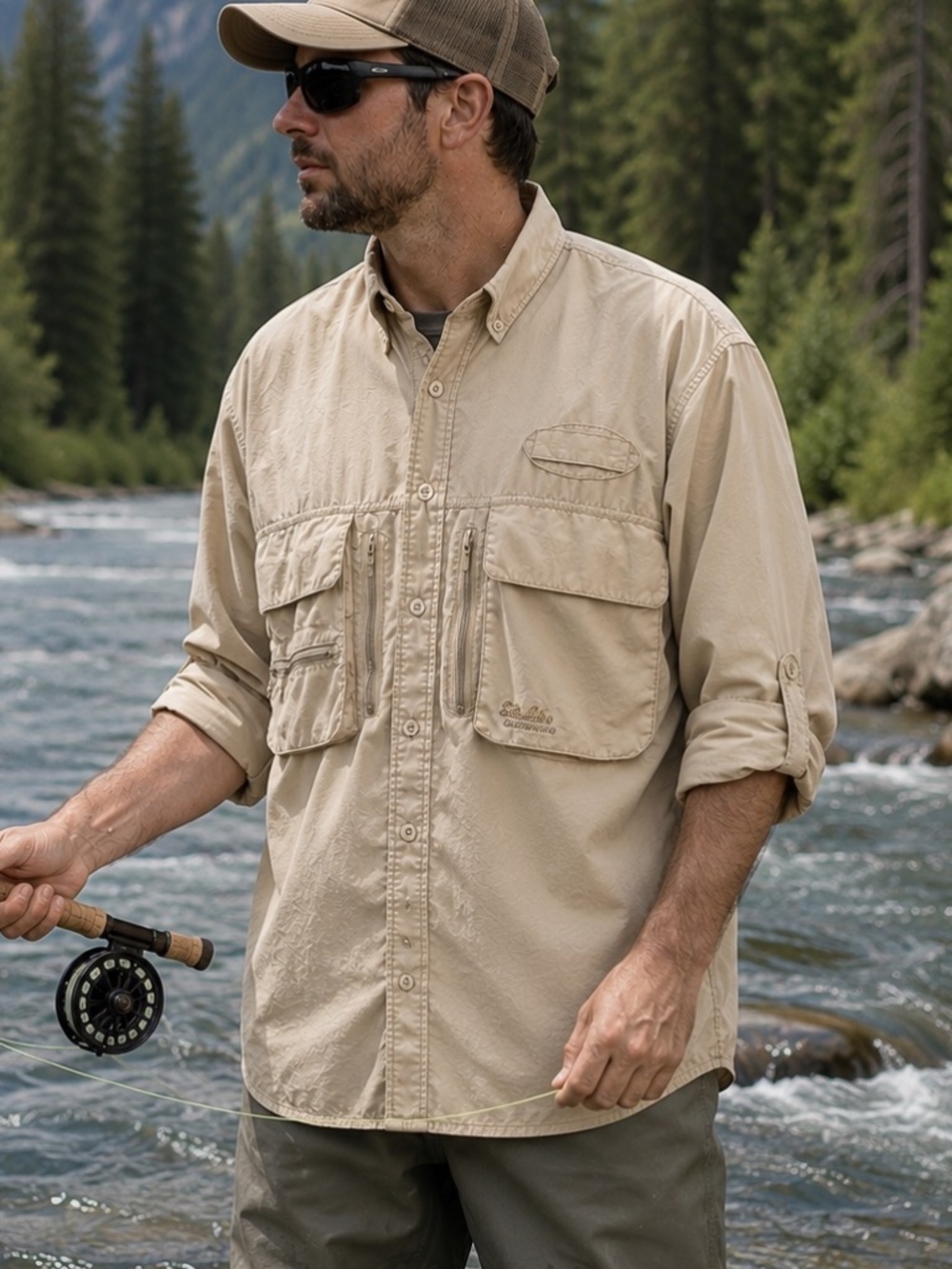 Cabela's Guidewear Vented Fly Fishing Shirt Men's Size 2XL Tall